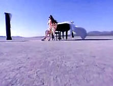 Bride Asia Carrera Fucks Another Man In Desert During Wedding,  As Groom Waits