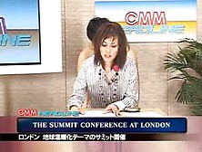 Cmm Headline: Maria Ozawa Newsreader Bukkake
