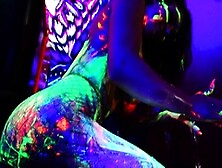 Crystal Knight – Blacklight Euphoria – Body Paint Tease