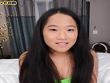 Asian Stepdaughter Sucks During Pov Sex In Doggystyle And Missionary