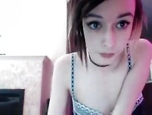 Skinny College Girl Plays With Buttplug