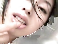 Asian Girl Teases By Playing With Her Pussy Closeup And Blows He
