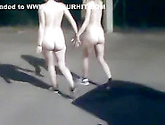 Two Friends Strip At Night For A Dare