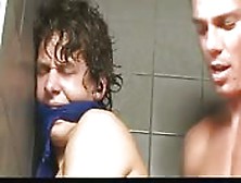 Curly Haired Twink Gagged And Fucked