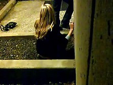 Blonde Caught Peeing At Party
