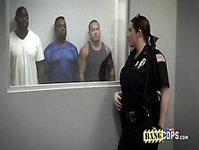 Black Guy Gets Arrested And Fucked By Milf Police At The Interrogation Room