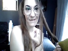 School Girl Outfit - Camgirl Masturbates With A Dildo And Her Wand
