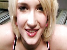 Pov Blonde Lady Is Using Her Massive Jugs For A Titjob