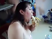 Big Girl Eats Banana Naughty Style