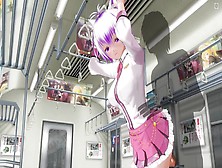 3D Anime Schoolgirl Didn't Wear Panties On The Train (Part Two)