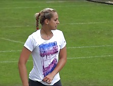 Sabine Lisicki On The Practice Court At The Aegon Classic 20. Mp4
