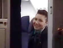 French Air Hostess Stripping Off For Real For Pilots Part 1