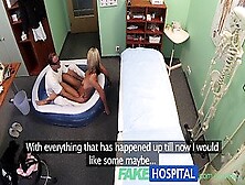 Watch George Uhl's Big Tits Bounce As He Fucks His Patient's Pregnant Pussy With His Nurse's Help