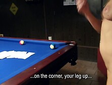 Pickup Artist Wins The Pool Game And Fucks The Loser Female