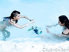 Crush Girls - Romi Rain And Reena Sky Fuck In The Pool