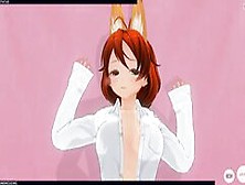 3D Hentai Fucked Redhead Girlfriend After A Walk