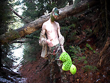 Soldier Dry Humping Pillow Plushie In Pine Tree Forest: Muscle Ass Boots Anon Army Hung