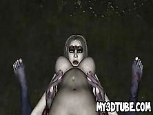 Foxy 3D Zombie Babe Gets Licked And Fucked Hard