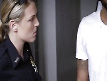Black Guy Office And Blonde Dominated By First Time Good