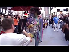 Naked Bodypainting Time Square