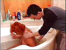 Redheaded Granny Fucked In Bath