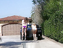 Hd - Holly Michaels And Natalia Starr Fuck At Car Wash