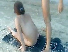 Russian Swingers Fuck Modest Girl On The Beach - Ffm