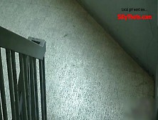 Thin Thot Swallows My Cock In Staircase