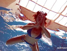 Sexy Teen Martina Swims Naked Underwater