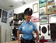 Big Ass Brunette Police Woman Gets Hammered By Shawn In His Office