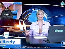 Ryan Keely Big Titty Newscaster Toying Herself