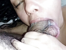 Extreme Blowjob, Big Mouth Devours Cock And Balls, Swallowing With Her Deliciously Smeared Mouth