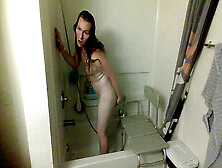 Amy Enjoys A Wet Session In The Shower With Her New Toy