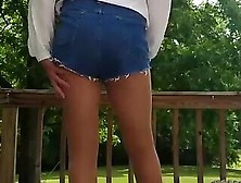 Trans Sissy In Shorts And Pantyhose