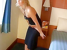 Stunning Blond In Hotelroom,  Nice Cumshot