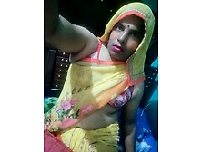 Hot Indian Crossdresser Sonusissy In Yellow Saree