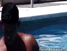 Latino Pool Boy Is About To Get Drilled Bareback