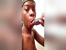 Ebony Sucking And Get Cum