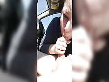 Full Whore Blows Me In Parking Lot - Cum Load