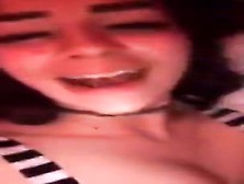 Lesbian Shows Her Tits And Cuddles Her Friend On Periscope
