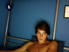 Horny 18 Year Old College Boy Jerking In Room