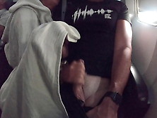 Young Stepmom Gives Handjob In Airplane