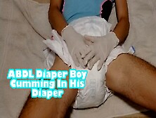 Abdl Diaper Boy Cumming In His Diaper