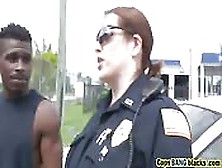 Black Dick Turns On Couple Of Sexy Cops
