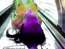 Superb Lady Is Rubbing Her Wet Pussy In The Solarium
