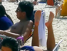 Candid Feet At Beach