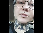 Split Tongue Tricks And Naked In Public.  Tattooed Milf