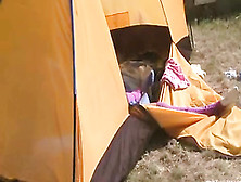 19Yo Teenie Loly Jerking Off In A Tent