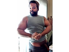 Thick Bearded Daddy Jacks It And Cums