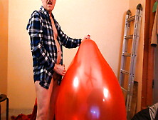 87) Cum On Giant Red Balloon -- Cont From Vid 86 -- Balloonbanger